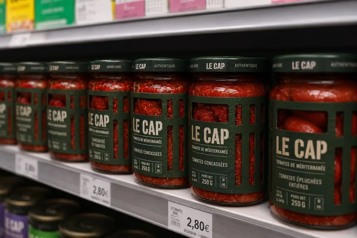 Le Cap packaging tomates de Méditerranée — Shelf impact