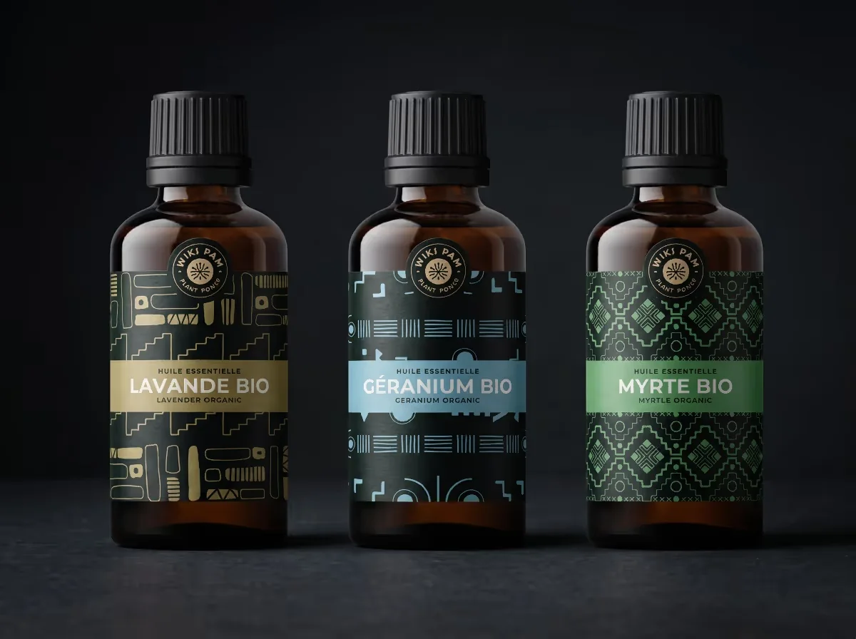 Wikipam plant power branding botanique packaging — Essential oils