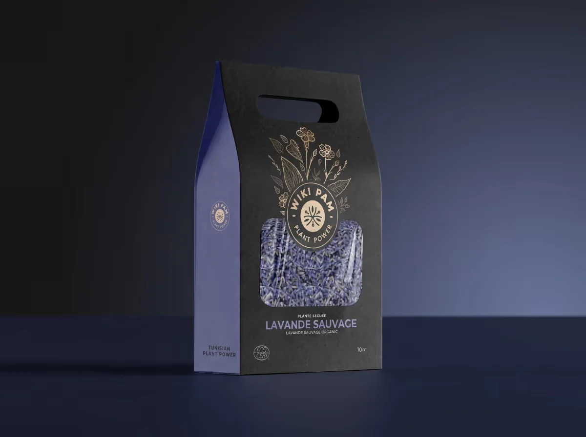Wikipam plant power branding botanique packaging — Plant pouch