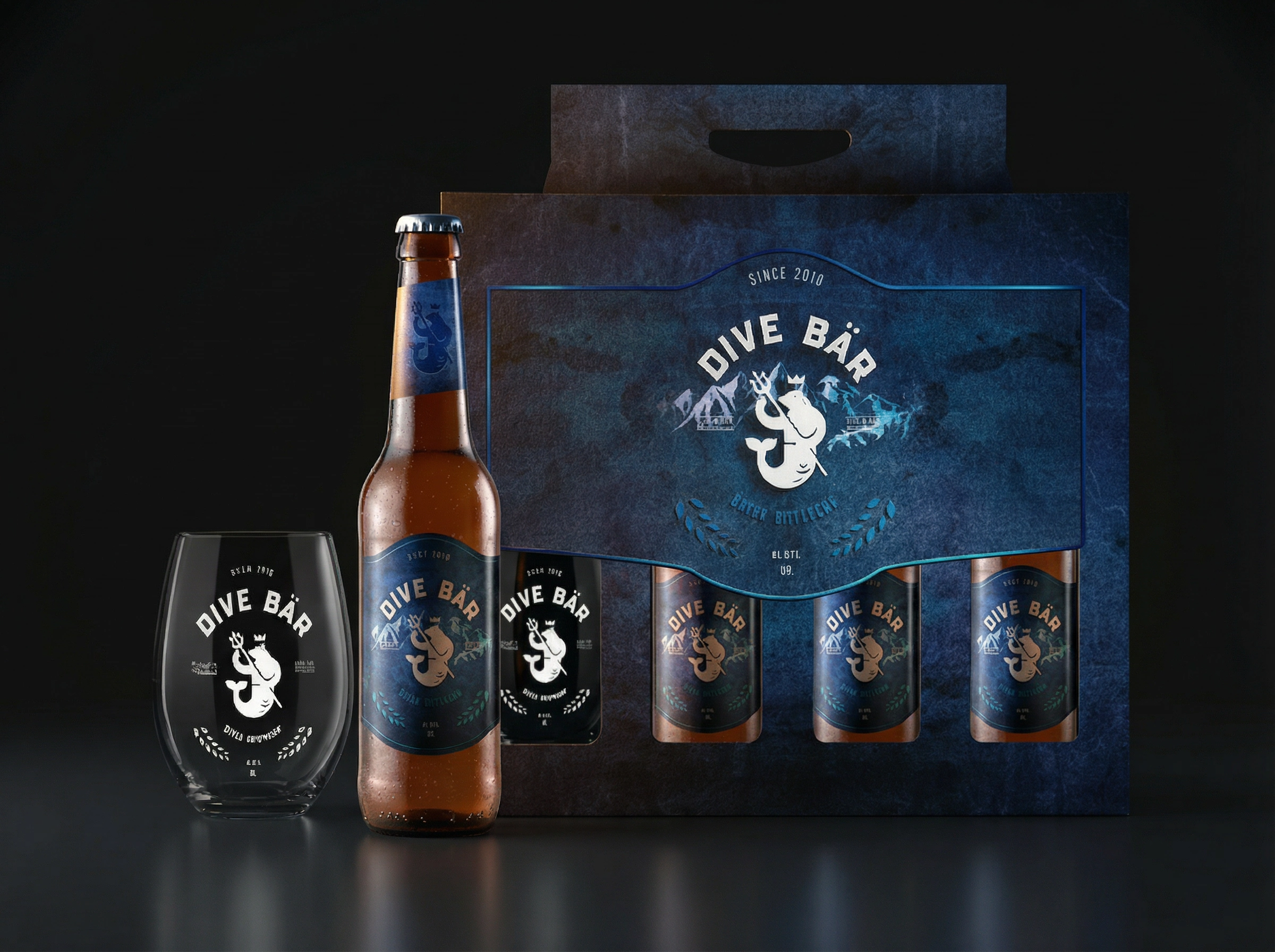 DIVE BAR Branding Branding réalisé par agence de design Tunisie